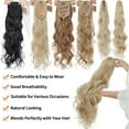 thumbnail image 6 of SEGO Clip in Ponytail Hair Extensions Long Wavy Drawstring Ponytail for Women Natural Black Soft Synthetic Heat Resistant Hairpiece, 6 of 8
