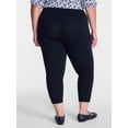 thumbnail image 3 of Terra & Sky Women's Plus Size Capri Legging, Sizes 0X-5X, 3 of 6