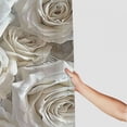 thumbnail image 3 of JEUXUS White Rose Peony Flower Modern Flower Picture Large White Floral Shower Curtain for Bathroom White, 3 of 7