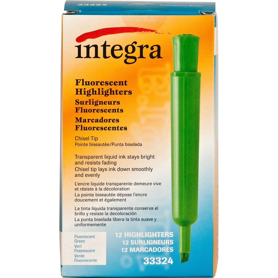 (2 pack) Integra, ITA33324, Chisel Desk Liquid Highlighters, 12 / Dozen