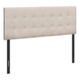 thumbnail image 3 of Monarch Specialties Bed, Headboard Only, Queen Size, Bedroom, Upholstered, Linen Look, Beige, Transitional, 3 of 3