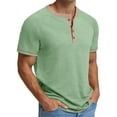 thumbnail image 3 of GENTS BLISS Henley Men Shirts Short Sleeve T shirts for Men Crew Neck Color Block Men Shirts, 3 of 6
