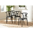 thumbnail image 5 of Baxton Studio Warner Modern and Contemporary Black Plastic 4-Piece Dining Chair Set, 5 of 7