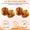 thumbnail image 4 of 6 Pieces Female Threaded Nut Screw Adapters Microphone Clip Holder Nut Adapters for Mic Micphone Sta, 4 of 5