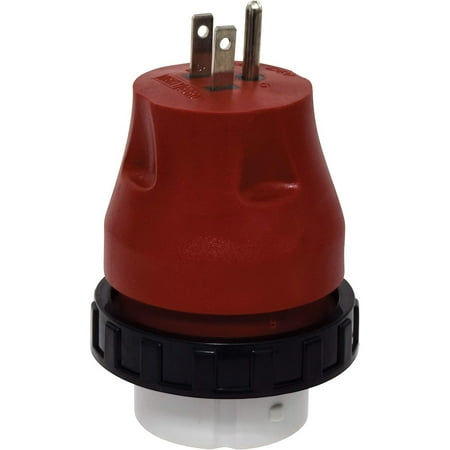 

POIUIjyd A10-1550DAVP Mighty Cord Detachable Adapter Plug - 15AM to 50AF Red (Carded)