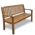 thumbnail image 6 of 60" Teak Solid Wood Garden Bench, 6 of 7