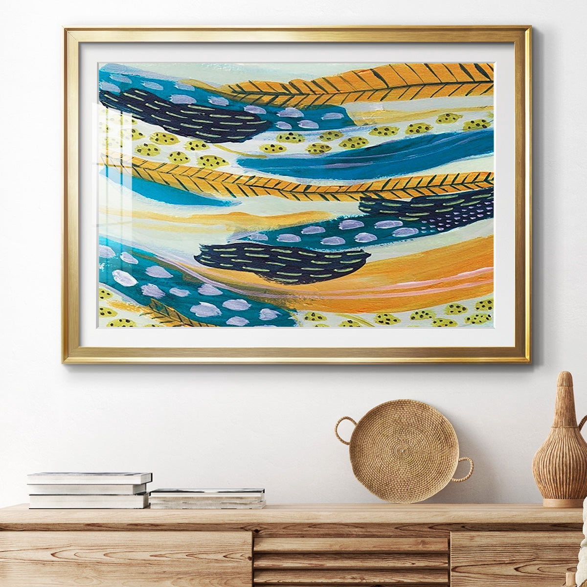 Feathery III Premium Framed Print - Ready to Hang