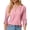 Pink, variant on Lixiuxyad Women's V Neck Button Detail 3/4 Sleeve T Shirt For Casual Wear Floral Cute,Beige L