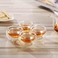 thumbnail image 7 of Set of 6 Double Walled Glass Small Tea Cups, Hand Blown Clear Borosilicate Glass Tea Tasting Cup, 7 of 7