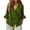 Army Green, variant on Annhoo Wrap Top for Women Cross-Deep V Neck Side Tie Knot Flared Ruffle 3/4 Sleeve Irregular Hem Dressy Vacation Top