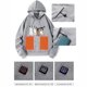thumbnail image 4 of Sudadera con capucha de manga larga, informal, para exteriores y chaquetas, unisex, con calefacción, recargable por USB, sudadera térmica, lavable, para hombre y mujer, abrigo para mujer, 4 of 5