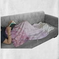 thumbnail image 6 of Pale Pink Soft Flannel Fleece Blanket, Sakura Branches with Blooming Florets Garden Nature Summer Inspiration Art, Cozy Plush for Indoor and Outdoor Use, 50" x 60", Pale Pink White, by Ambesonne, 6 of 6