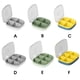 thumbnail image 5 of Naiovety Caja de pastillas Contenedores de viaje Estuche de medicinas Ranura en forma de U sanitaria a prueba de polvo Almacenamiento y organización del hogar verde seis celdas, 5 of 6