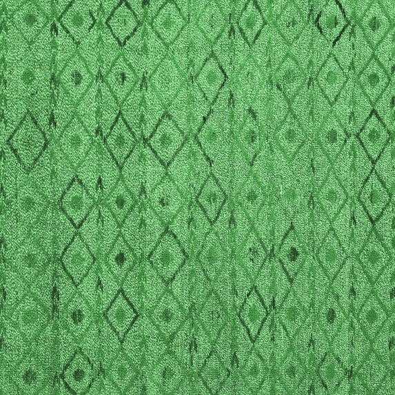 Ahgly Company Indoor Square Abstract Emerald Green Modern Area Rugs, 6' Square