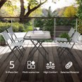 thumbnail image 4 of Outsunny Table à Manger de Patio avec Design Pliant, Ensemble de 5 Pcs, Gris, 4 of 10