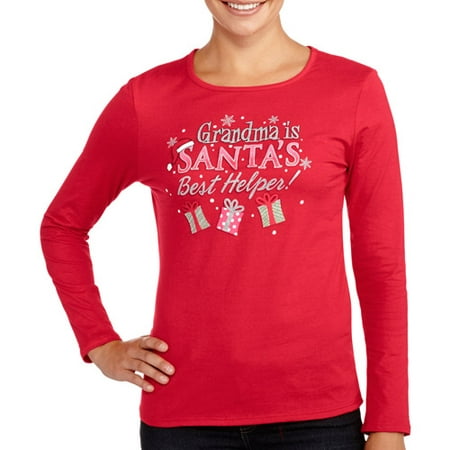 Christmas - Women's Long Sleeve Graphic T-Shirt - Walmart.com