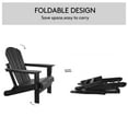 thumbnail image 4 of Algherohein Folding Adirondack Chair Set of 2 HDPE Outdoor Patio Furniture Black, 4 of 10