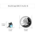 thumbnail image 5 of Cat Moonstone Earrings for Women Sterling Silver Animals Cat Stud Earrings for Women, 5 of 10