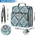 thumbnail image 3 of Water-Resistant 3-Ring Binder Organizer with Multiple Pockets Zipper Binder Bag for Office Pastel Blue Shape Pattern, 3 of 8
