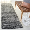 thumbnail image 2 of SAFAVIEH Hudson Shag Jaden Striped Runner Rug, Dark Grey/Ivory, 2'3" x 8', 2 of 8