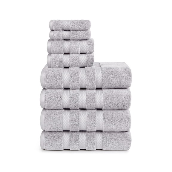 Vivendi Home Infinity Zero Twist 8 Piece 100pct Cotton Towel Set