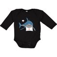 thumbnail image 3 of Inktastic Shark Dinner Boys or Girls Long Sleeve Baby Bodysuit, 3 of 5