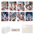 thumbnail image 2 of Fiudx Ofertas relámpago del día Monedero de madera con forma de tarjeta original de 8 piezas, bonito monedero de madera, colgante de monedero navideño, decoración del hogar, 2 of 7