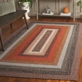 thumbnail image 3 of SAFAVIEH Braided Tendrils Striped Machine Washable Reversible Area Rug, Brown/Rust, 5' x 8', 3 of 18