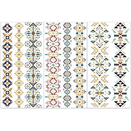3pcs/Set Western Pattern Rub on Transfers for Furniture and Crafts 6x12 inch Tribal Decor Transfer Stickers Floral Rub on Decals for Wood Furniture Scrapbooking Home Decorations 1set DIY