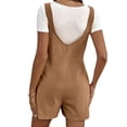 thumbnail image 6 of Frostluinai Women's Maternity Jumpsuits Linen Overall Shorts Pregnancy Summer Vacation Rompers with Pocket for going out vacation, 6 of 9