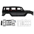 thumbnail image 1 of Car Body Shell RC Truck Body Tracción en las cuatro ruedas Coche de escalada Coches de juguete Accesorios para automóviles Vehículos Motores de juguete Herramientas de reparación 1 pieza Negro AweSitey FN001776-04, 1 of 6