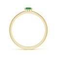 thumbnail image 2 of ANGARA Natural Classic Solitaire Oval Emerald Promise Ring in 14K Yellow Gold for Women (Size-5x4mm) | May Birthstone, Birthday, Anniversary, Jewelry Gift for Women | Natural Emerald Ring, 2 of 10