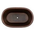 thumbnail image 3 of Premier Copper Products  47 in. Hammered Copper Modern Style Bathtub, 3 of 3
