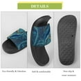 thumbnail image 7 of GZHJMY Stylish Slides for Women Men, Black Blue Marble Abstract Style Soft Flexible Slip-on Sandals Slippers, 7 of 7