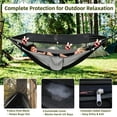 thumbnail image 6 of Vyrelis Camping Hammock with Tree Straps Hammock Tent with Mosquito Net and Sunshade Tree Hammock for Travel Backpacking Hiking Gear (Black), 6 of 9