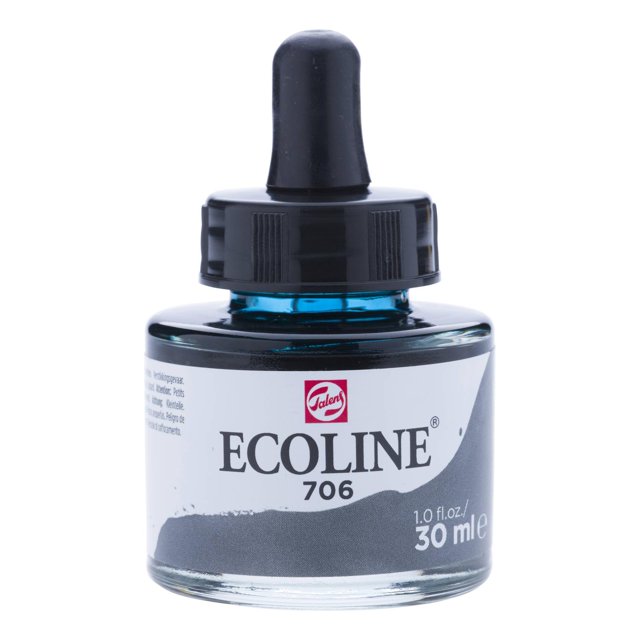 Acuarela Líquida Ecoline 30ml Royal Talens gris 30 ml