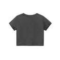 thumbnail image 5 of Inglocry Girls Athletic Oversized Crop Tops Kids Drop Shoulder Short Sleeve T Shirts Workout Tees 5-14 Years Basic T-Shirt Dark Gray 3-4Y, 5 of 6