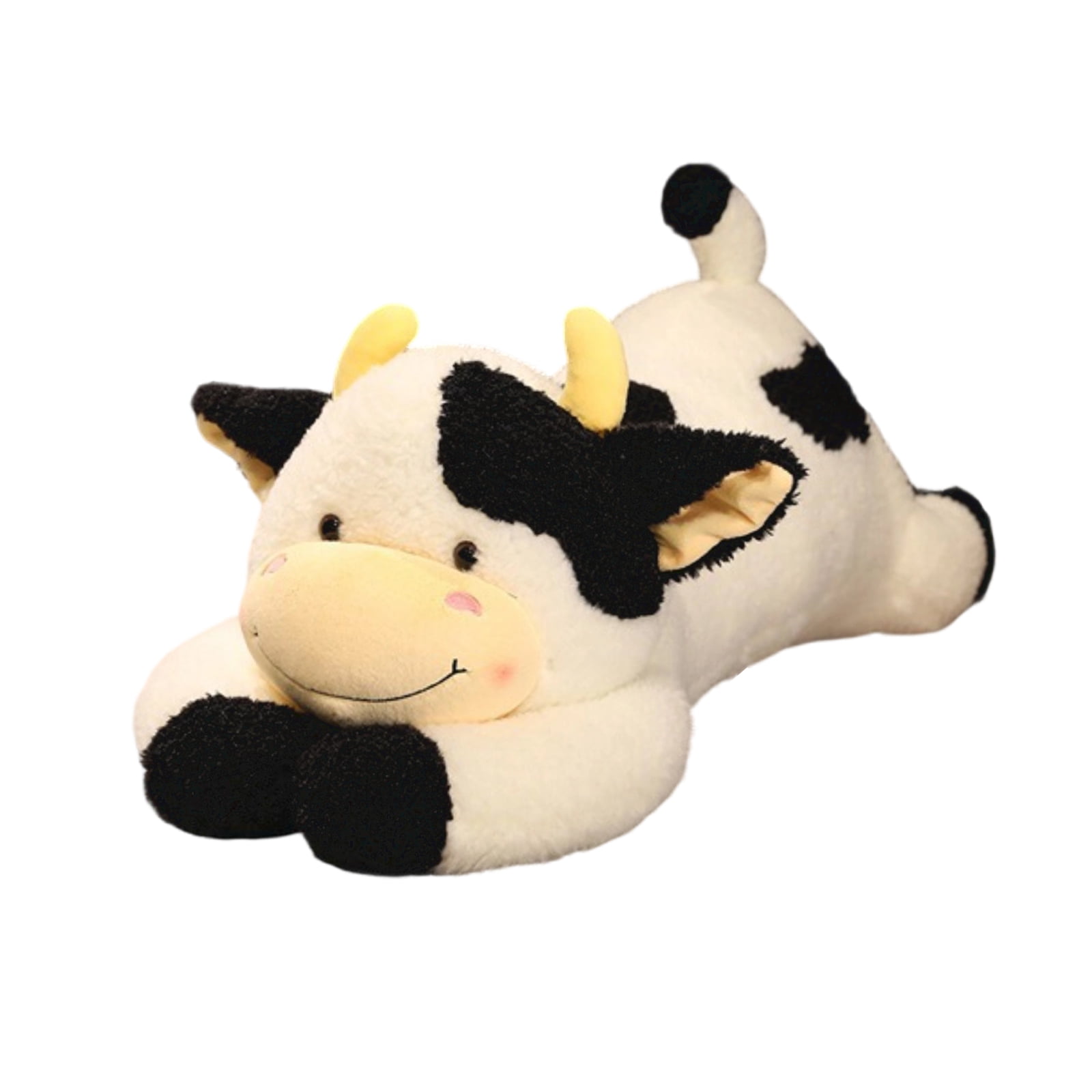 Wizlet 35.4 inch Cow Weighted Stuffed Animals, Large Weighted Plush Animal, Cute Plush Toy Pillow, Soft Kawaii Plushie Gifts for Birthday Christmas (Black)