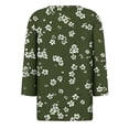 thumbnail image 4 of Awdenio - Camisetas de manga larga para mujer, blusas holgadas con estampado juvenil, blusas informales con cuello en V y mangas 3/4, 4 of 5