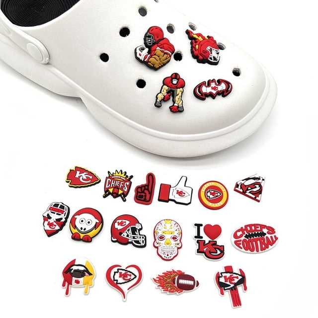 20 piezas de accesorios para zapatos de fútbol (B), accesorios para zapatos de dibujos animados, utilizados para zapatos perforados, pulseras, fiestas, decoración de bricolaje.