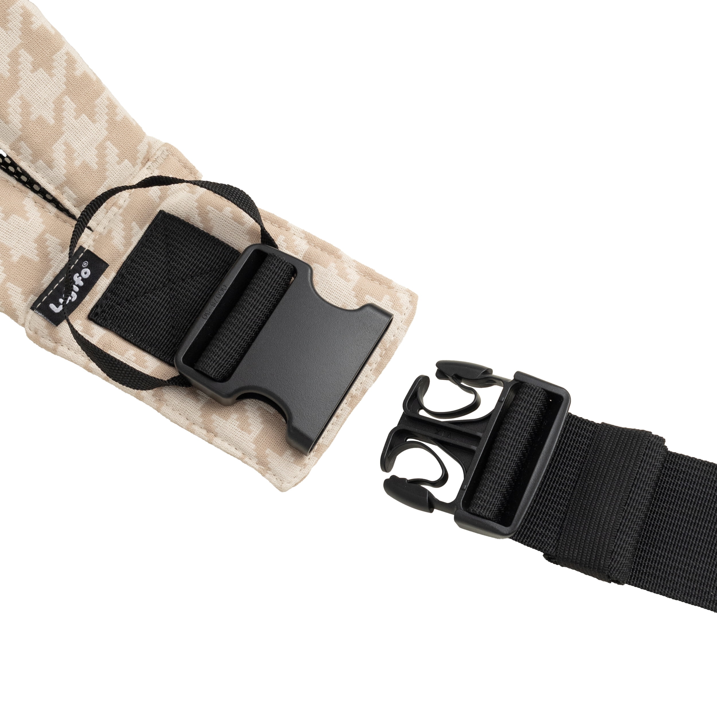 Lujifo Ergonomic Baby Sling, Khaki Houndstooth Toddler Side Carrier