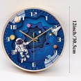 thumbnail image 3 of Reloj de pared silencioso para niños con astronauta de 12 ", reloj de pared redondo silencioso para niños (estilo 2), 3 of 4