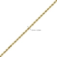thumbnail image 2 of 10K Yellow Gold Solid Diamond Cut Rope Chain Bracelet (1.5mm, 7"), 2 of 3