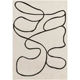 thumbnail image 2 of Hauteloom Eilir Modern Abstract Area Rug - Contemporary Geometric Carpet for Living Room, Bedroom, Dining Room - Beige, Black, Cream - 5' x 7' (5x7), 2 of 12