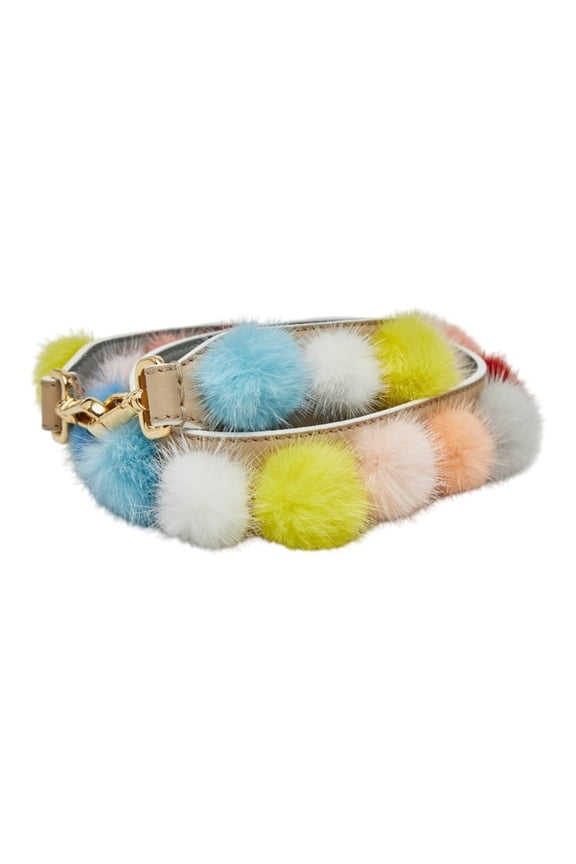 Pre-Owned Fendi Strap You Shoulder Strap, Multicolor Leather Fur, Women's FENDI