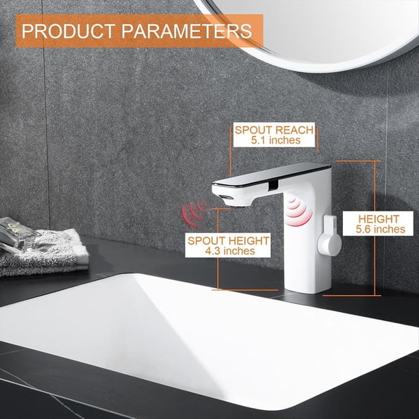 Grifos de Baño de Sensores Inteligentes Grifos de Lavabo de Baño con Pantalla Digital de Temperatura Grifo de Lavabo Grifo de Cascada