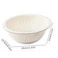 thumbnail image 3 of NUOKO 2Pack Round Plastic Colander, Large Capacity Kitchen Drain Strainer Basket with Anti-Slip Feet for Fruits, Vegetables and Food Washing, 3 of 9