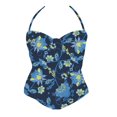 thumbnail image 1 of Traje de Baño Ocean Pacific Talla M Control en Abdomen Floral Azul y Amarillo, 1 of 3