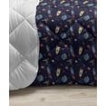 thumbnail image 3 of Cartoon Down Alternative Comforter, Funky Hearts Creatures Little Girls and Boys Cats Comic-themed, Microfiber Quilt for All Season, 5 Sizes, Dark Purple Multicolor, by Ambesonne, 3 of 3