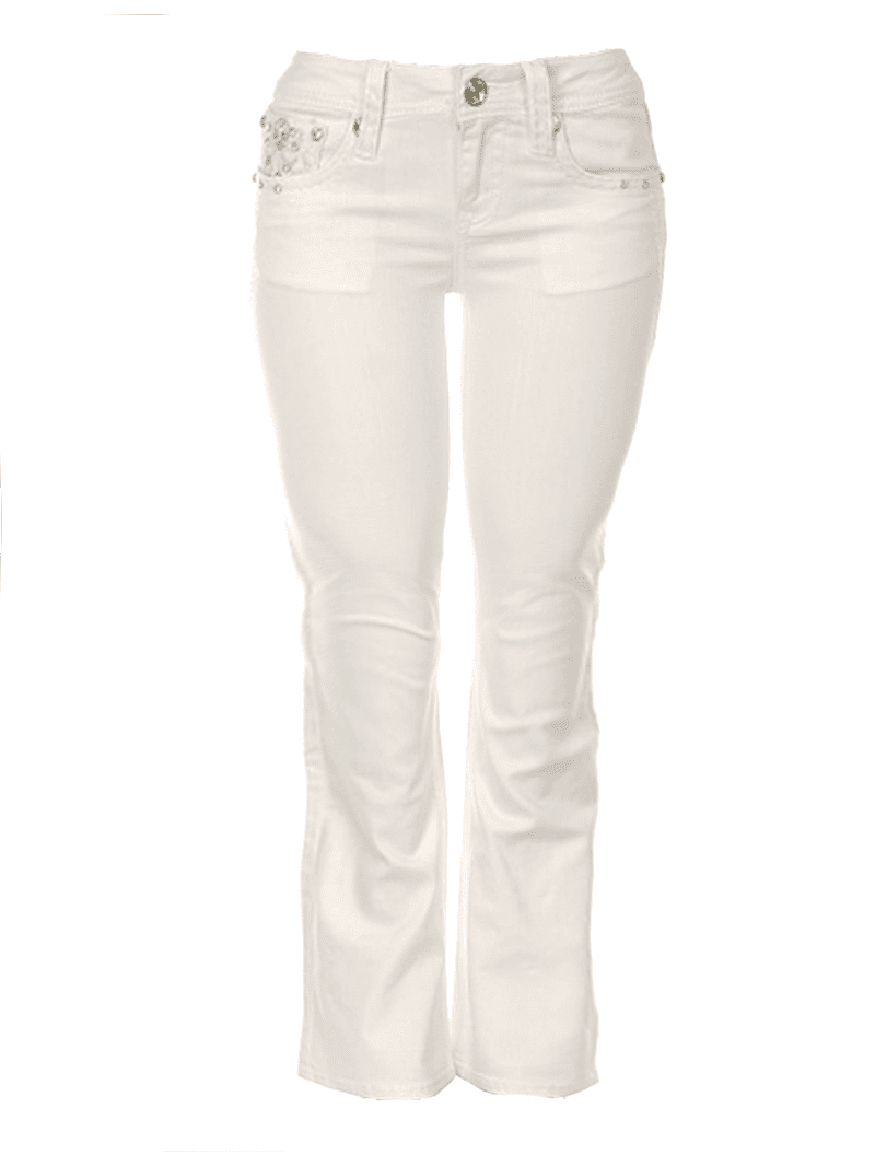 【EEUN】stitch white denim Show Me Your Mumu Women's Ashbury Wide Leg Jeans - Country